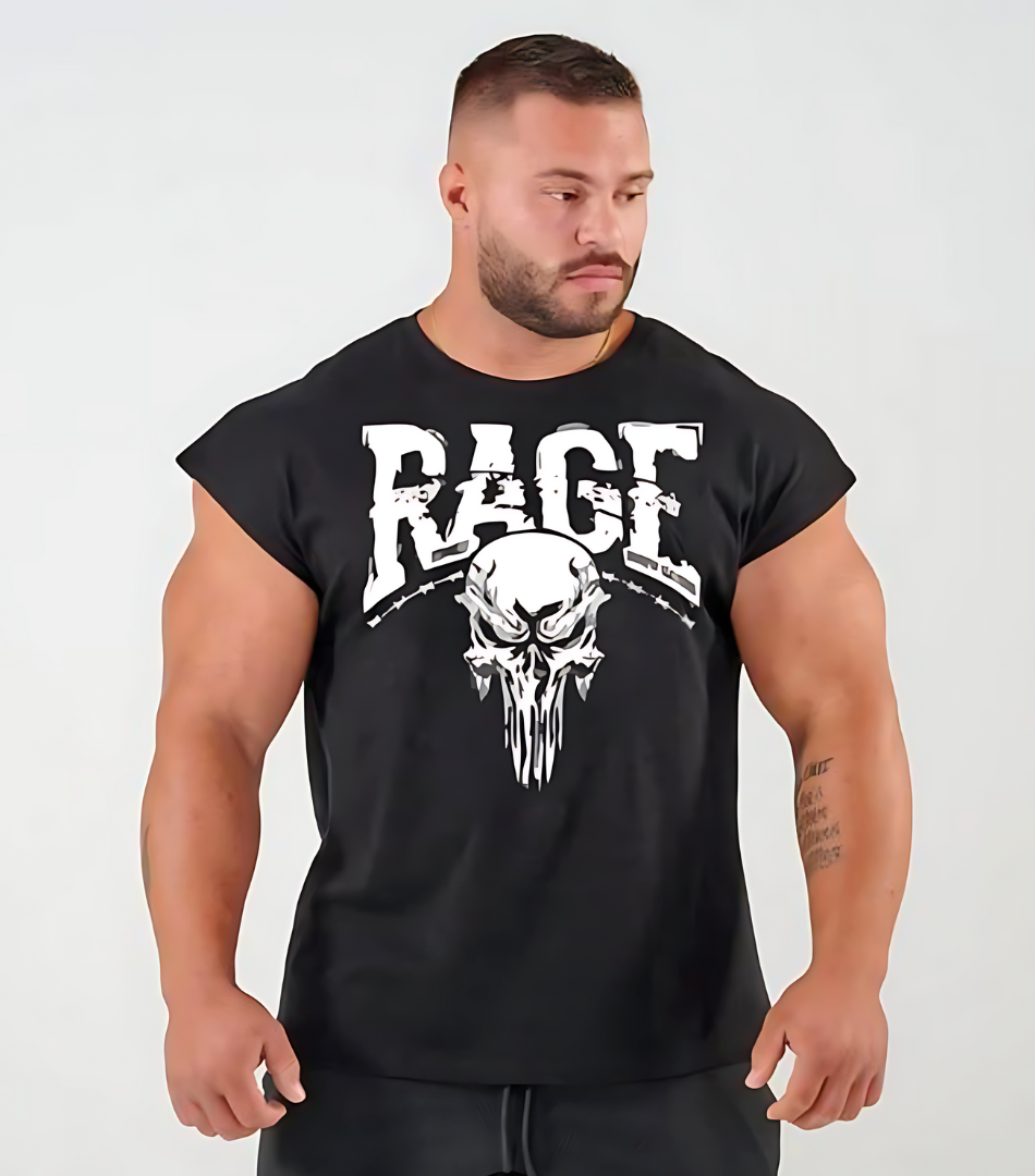 Gen Rage Clothes Rage Printed Sleeveless Men Gym T Shirts Online India – THE IRON SHELL