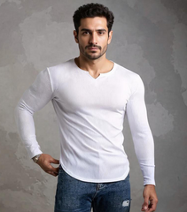TIS Solid Stretch Long Sleeve V-Tee