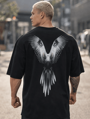 Feathered Flair Oversized Tee