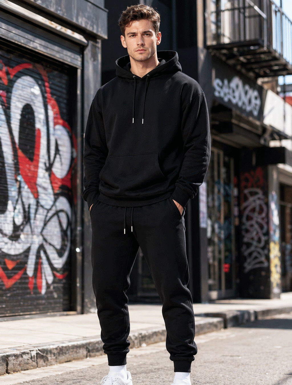 Black Hoodie's & Jogger Set