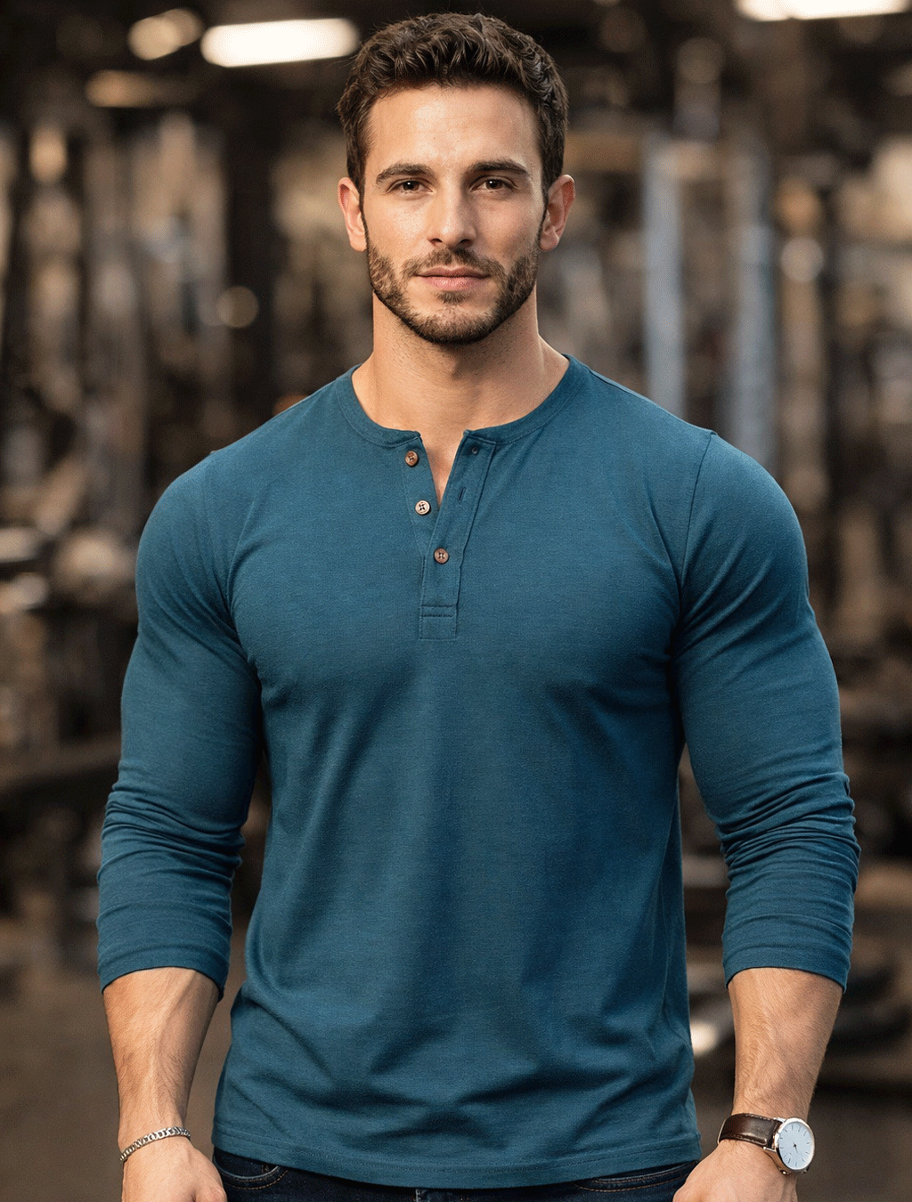 FlexCore Henley Long Sleeve